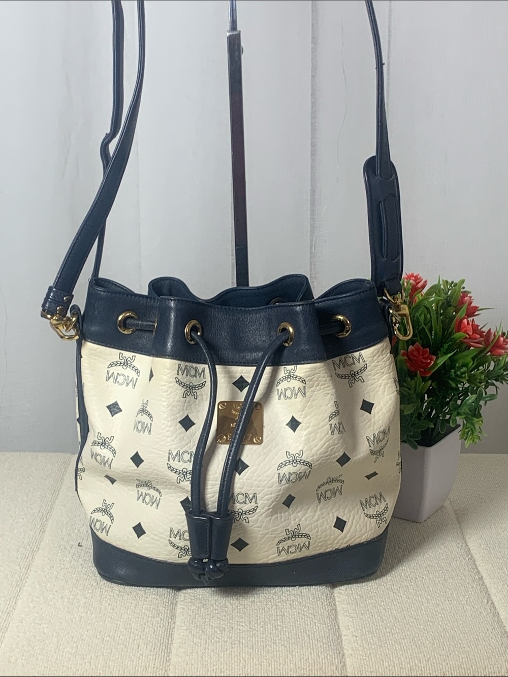 GUC MCM Small Bucket Bag